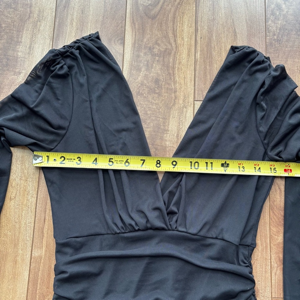 Fashion Nova Sheer Mini Dress - Black - Picture 6 of 7